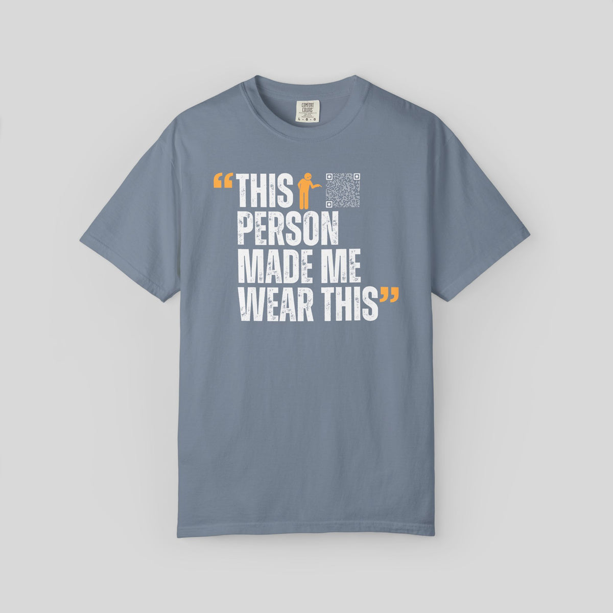 Custom Quote QR Code Shirt, Funny Stickman Meme Tee, Sarcastic Hidden Message T-Shirt, Personalized
