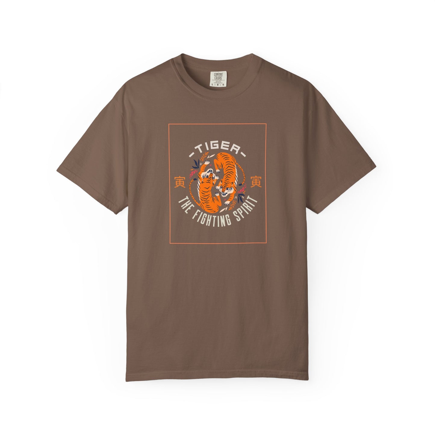 Japanese Fighting Tigers GraphicT-Shirt Retro Tiger The Fighting Spirit Tee Vintage Asian Art Shirt