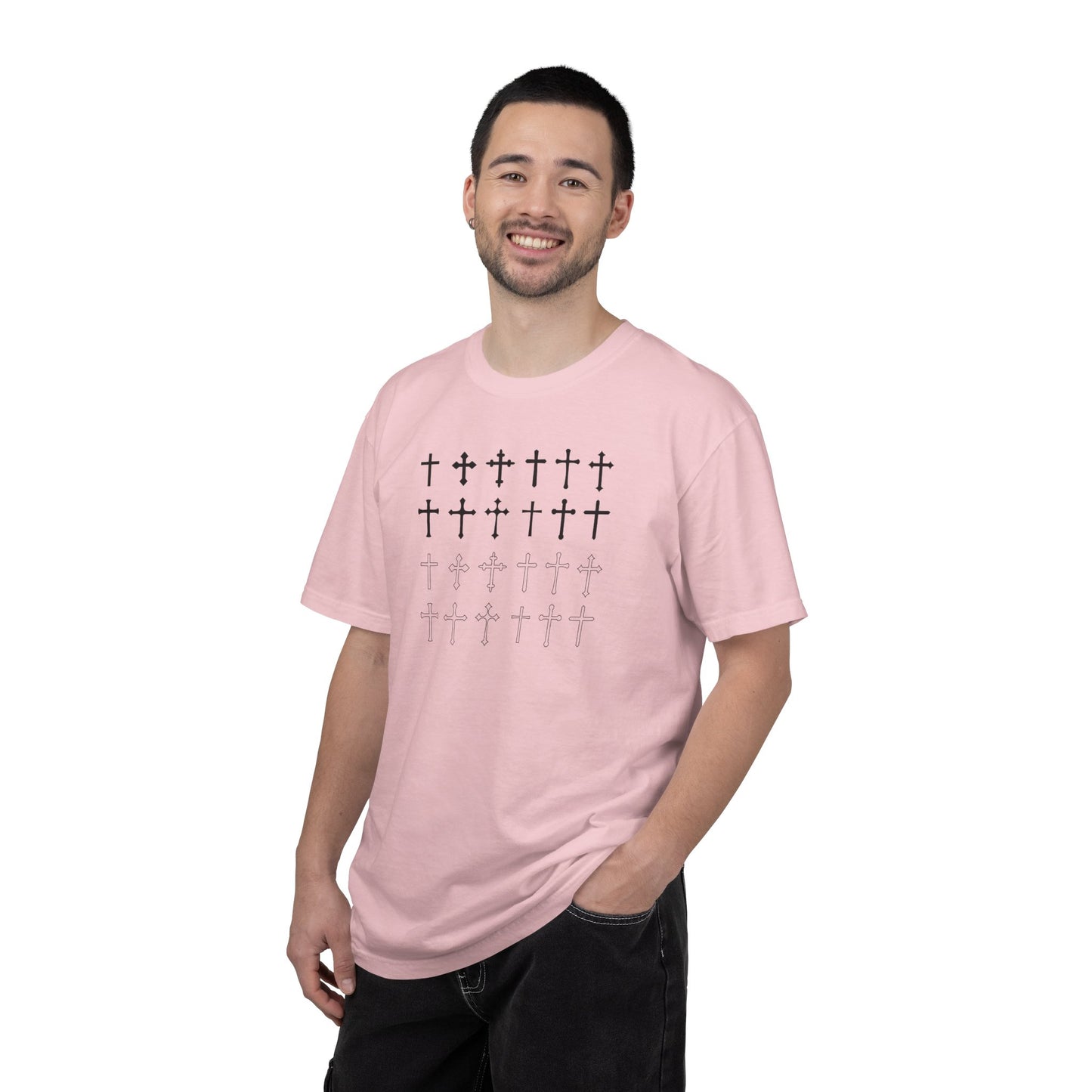 Christian Cross GraphicT-Shirt Religious Faith Cross Tee Minimalist Church Shirt Gift For Him Or Her