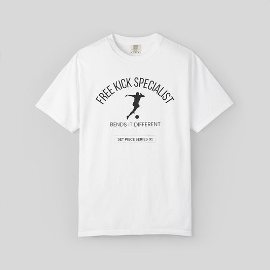 Free Kick Specialist Soccer Shirt, Football Lover Streetwear Comfort Colors Tee, Set Piece Series