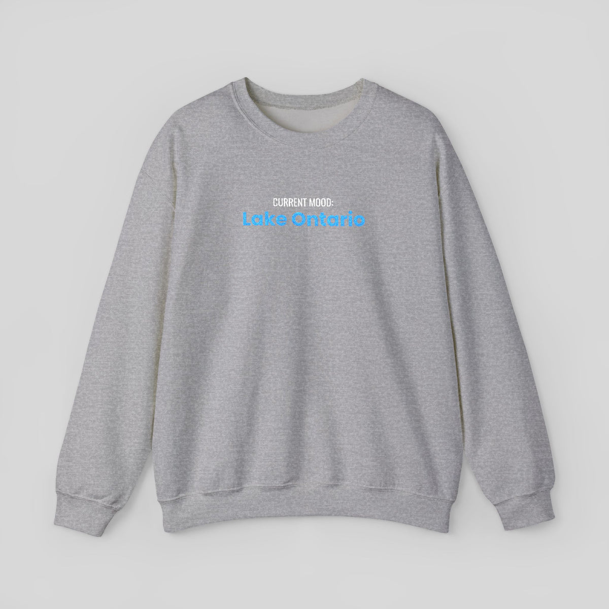 Lake Ontario text design Sweatshirt | minimalist blue type, Canadian lake