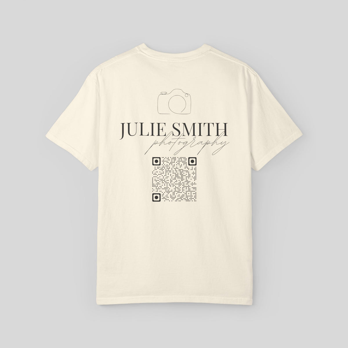 YCustom Photographer Shirt, Personalized Photography Business Tee,QR Code Camera Uniform