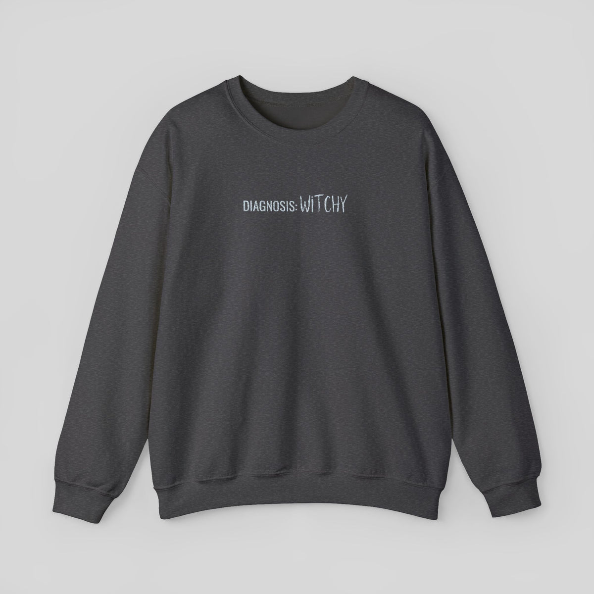 Minimal Tiny Script Logo Sweatshirt | White Crewneck