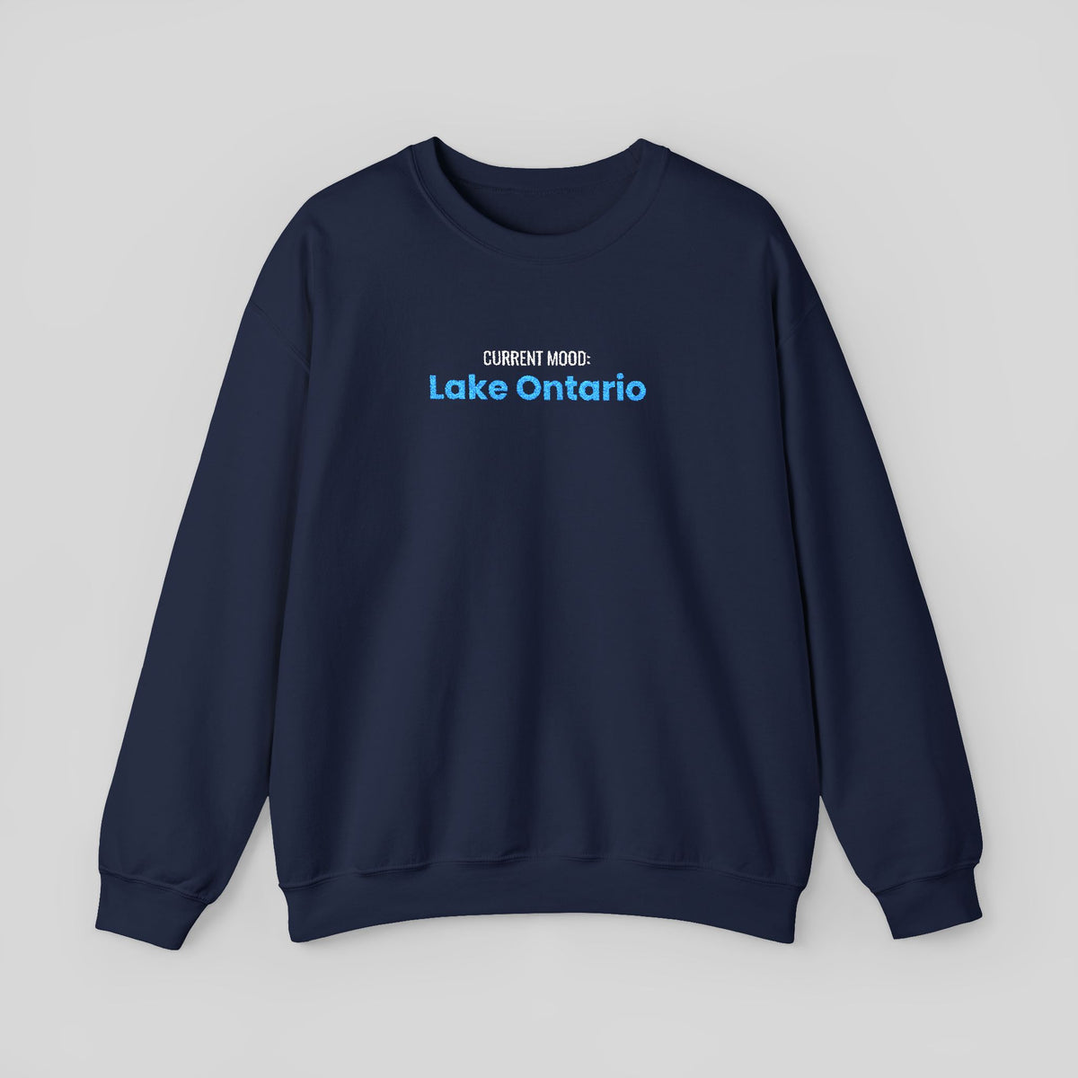 Lake Ontario text design Sweatshirt | minimalist blue type, Canadian lake