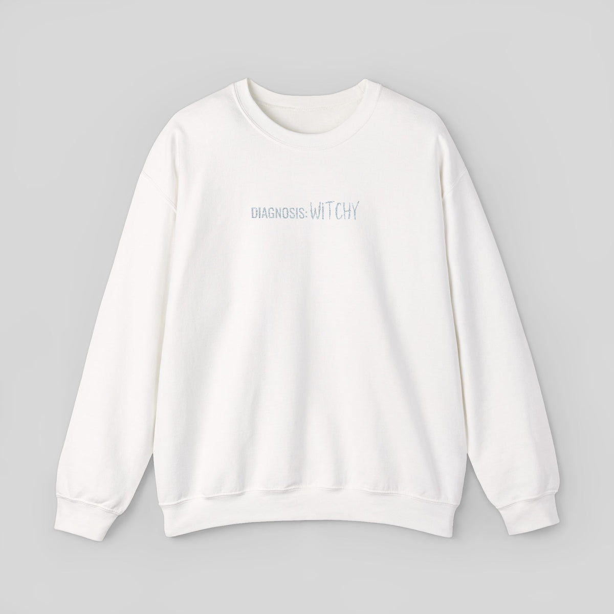 Minimal Tiny Script Logo Sweatshirt | White Crewneck