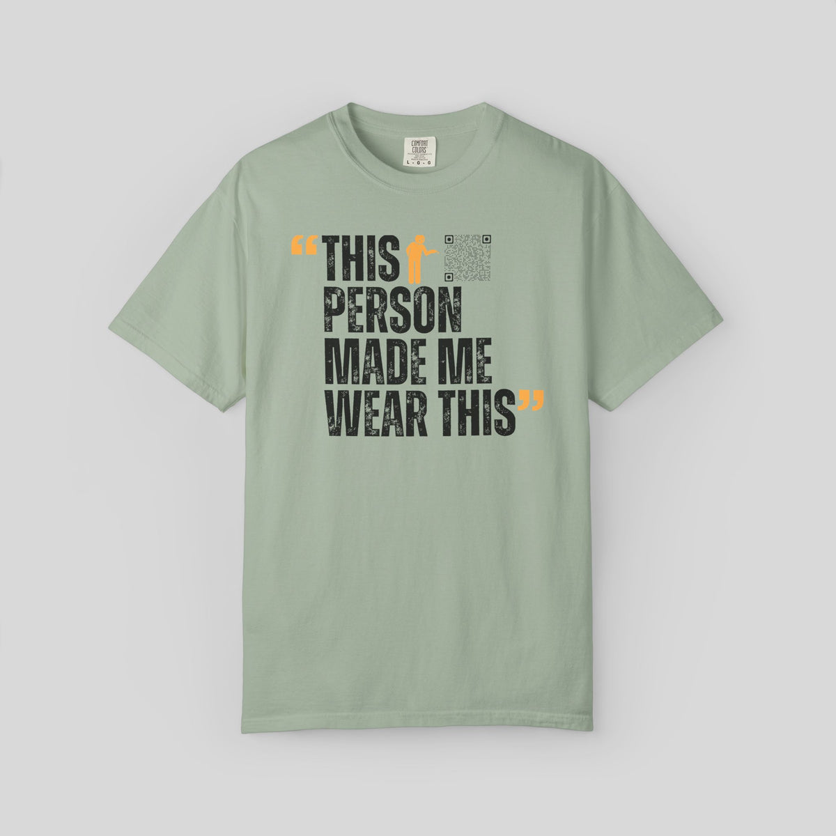 Custom Quote QR Code Shirt, Funny Stickman Meme Tee, Sarcastic Hidden Message T-Shirt, Personalized