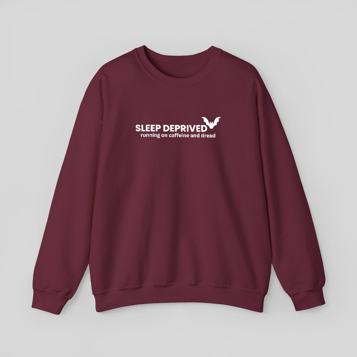 Sleep Deprived Bat sweatshirt | Cute Gothic Sleep Quote Crewneck