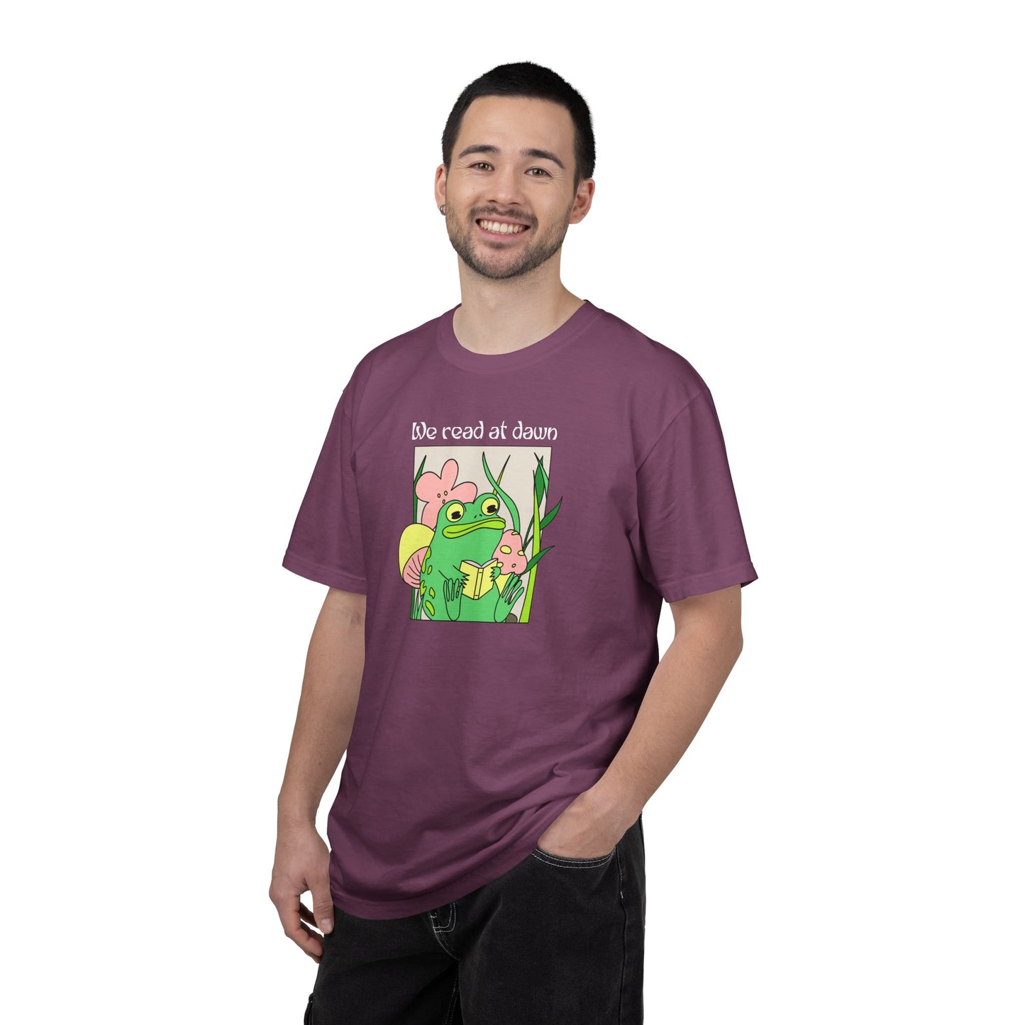 Comfort Colors  Book Lover Funny Frog Meme Tee Read At Dawn Book Lover Shirt Bookworm Gift Idea