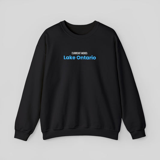 Lake Ontario text design Sweatshirt | minimalist blue type, Canadian lake
