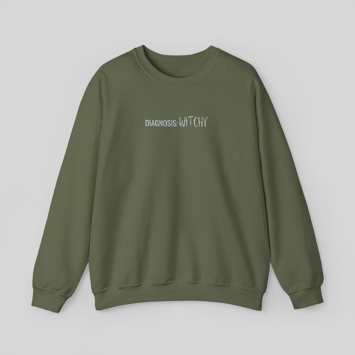 Minimal Tiny Script Logo Sweatshirt | White Crewneck