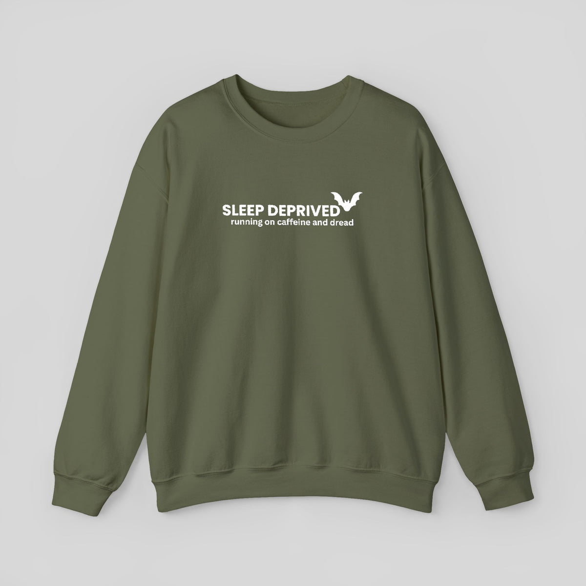 Sleep Deprived Bat sweatshirt | Cute Gothic Sleep Quote Crewneck