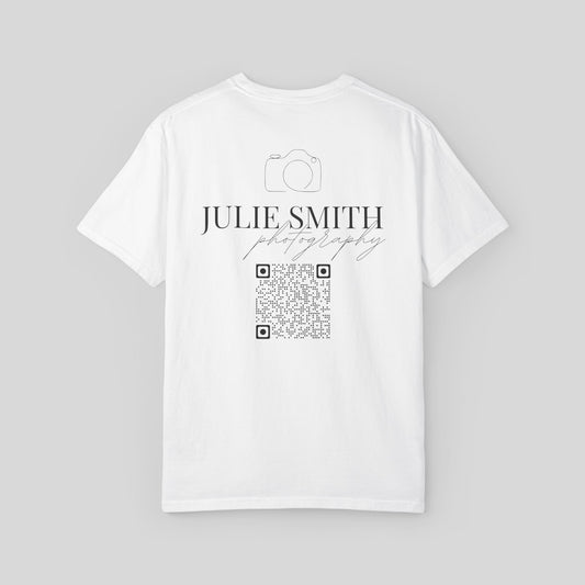 YCustom Photographer Shirt, Personalized Photography Business Tee,QR Code Camera Uniform