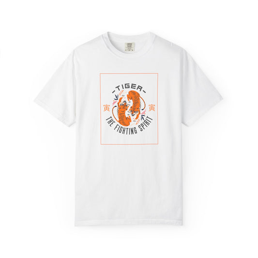 Japanese Fighting Tigers GraphicT-Shirt Retro Tiger The Fighting Spirit Tee Vintage Asian Art Shirt