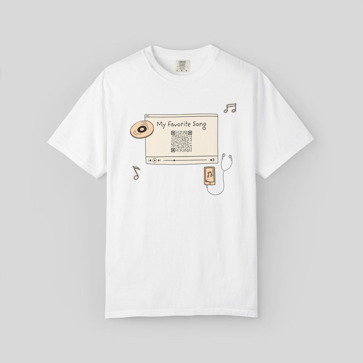 Custom Song QR Code Shirt