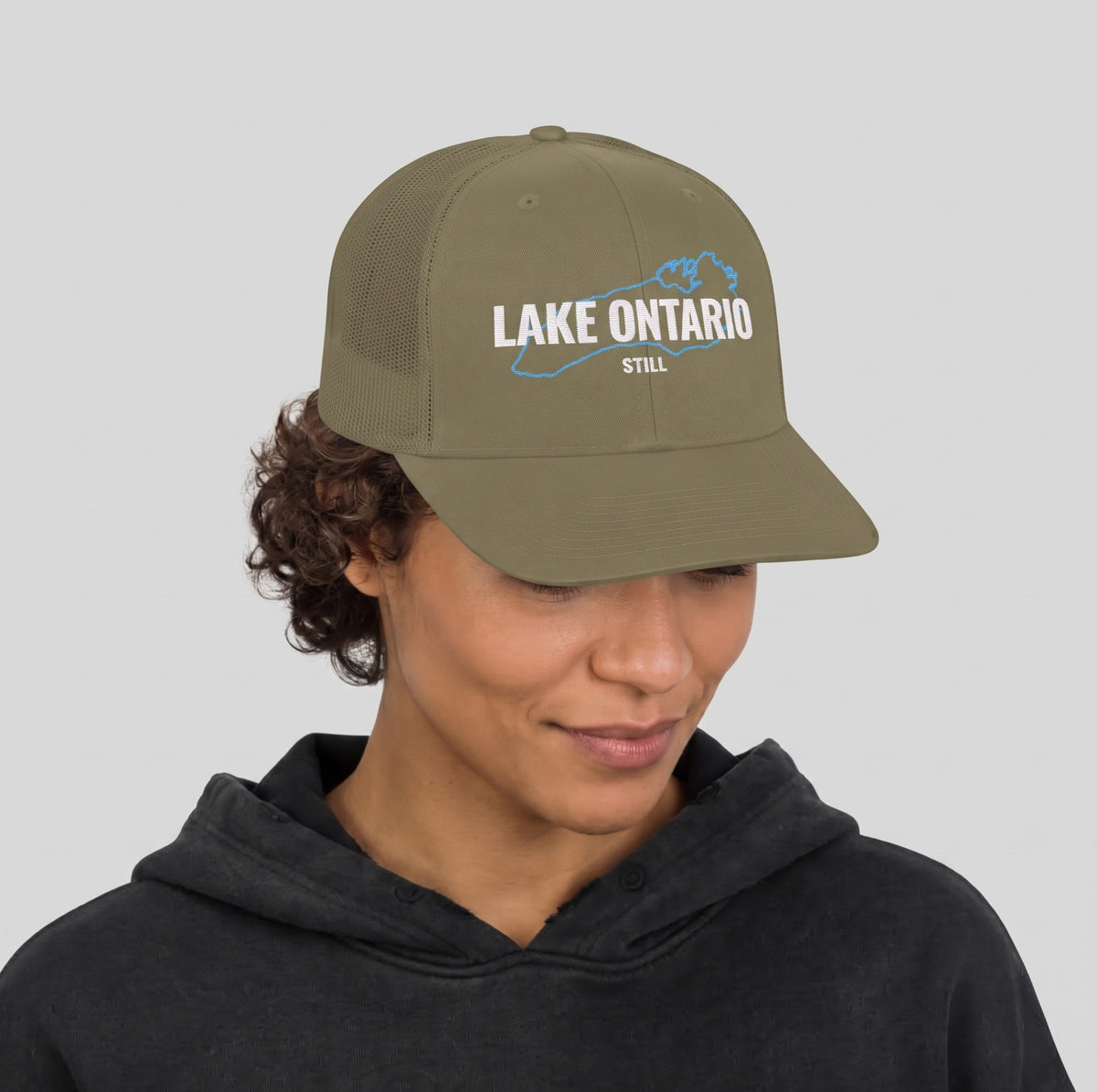 Lake Ontario Trucker Hat, Embroidered Lake Ontario Cap, Canadian Trucker Hat, Ontario Gift, Toronto Hat