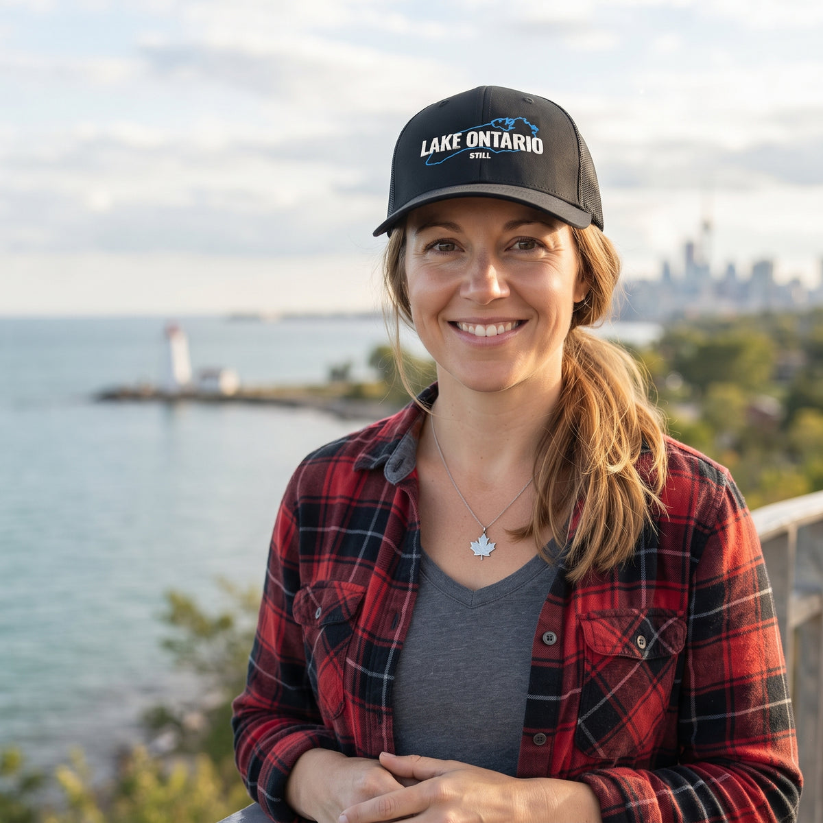 Lake Ontario Trucker Hat, Embroidered Lake Ontario Cap, Canadian Trucker Hat, Ontario Gift, Toronto Hat