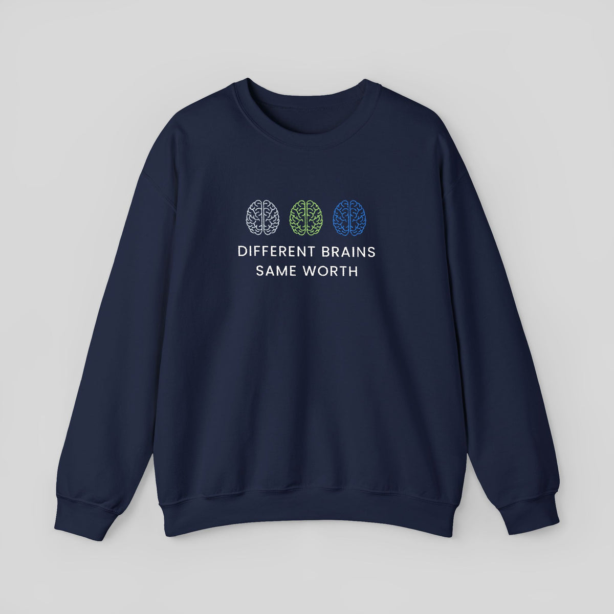 Embroidered Brain Sweatshirt, Psychology Crewneck, Mental Health Sweatshirt, Neuroscience Gift, Psychologist Gift, Brain Embroidery