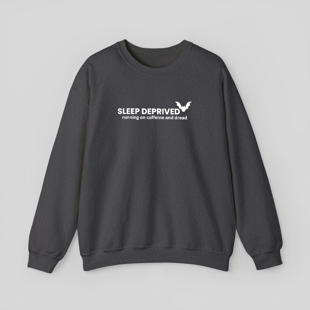 Sleep Deprived Bat sweatshirt | Cute Gothic Sleep Quote Crewneck
