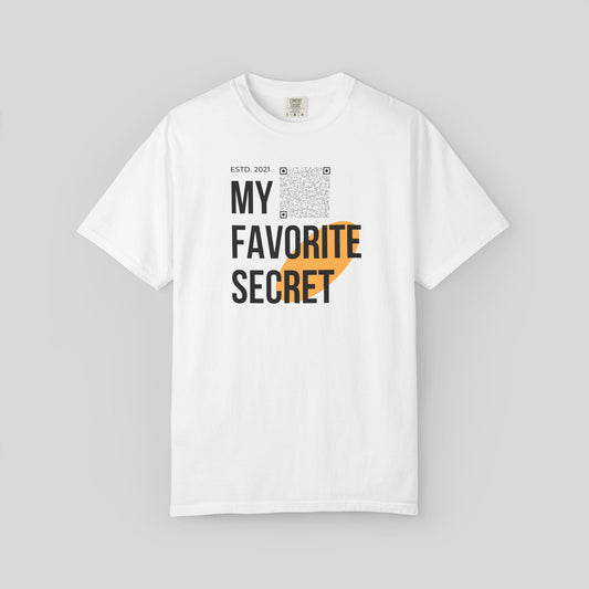 My Favorite Secret QR Code Shirt, Romantic Anniversary Gift For Him Her, Couple T-Shirt