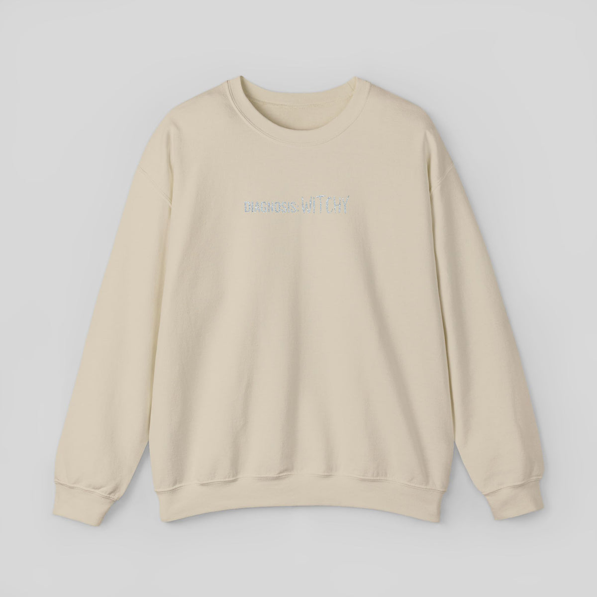 Minimal Tiny Script Logo Sweatshirt | White Crewneck