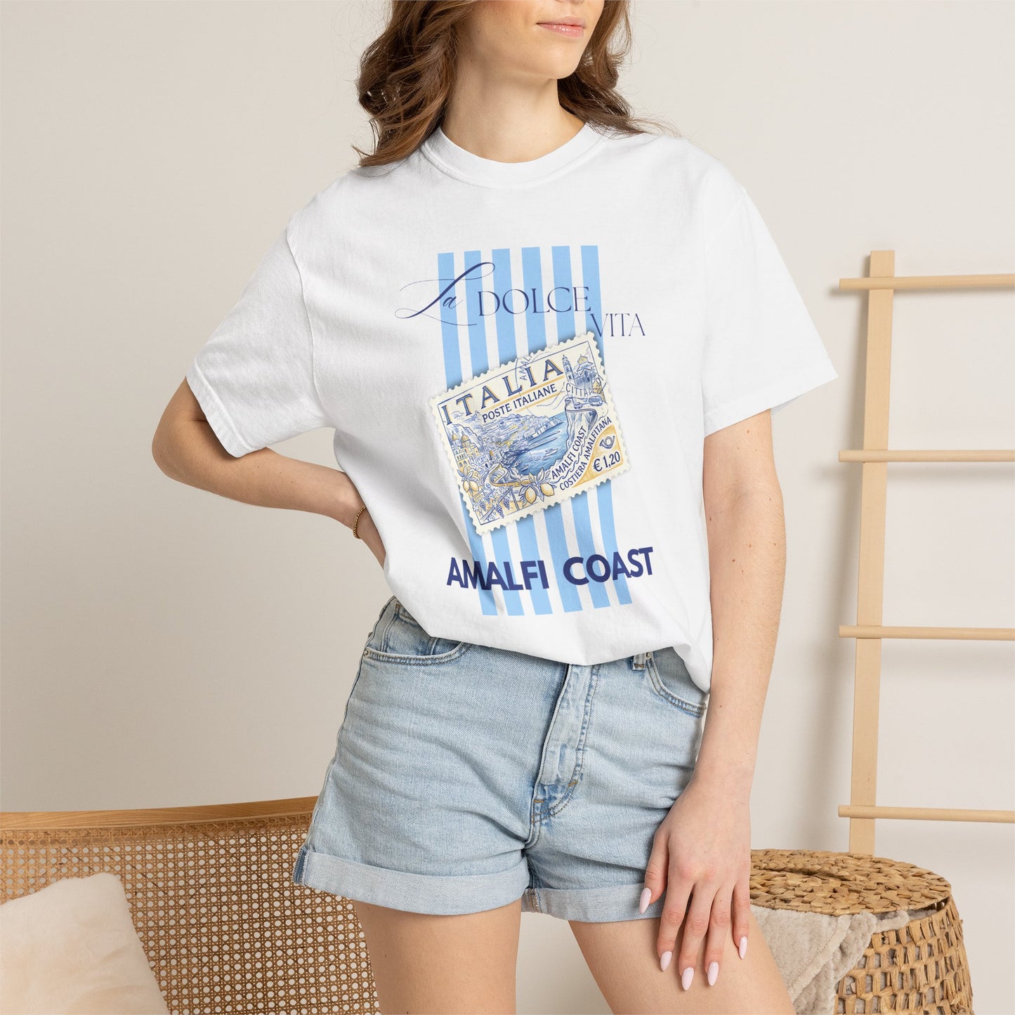 La Dolce Vita Italian Amalfi Coast Shirt Summer Vacation Tee Comfort Colors Graphic T-Shirt Women