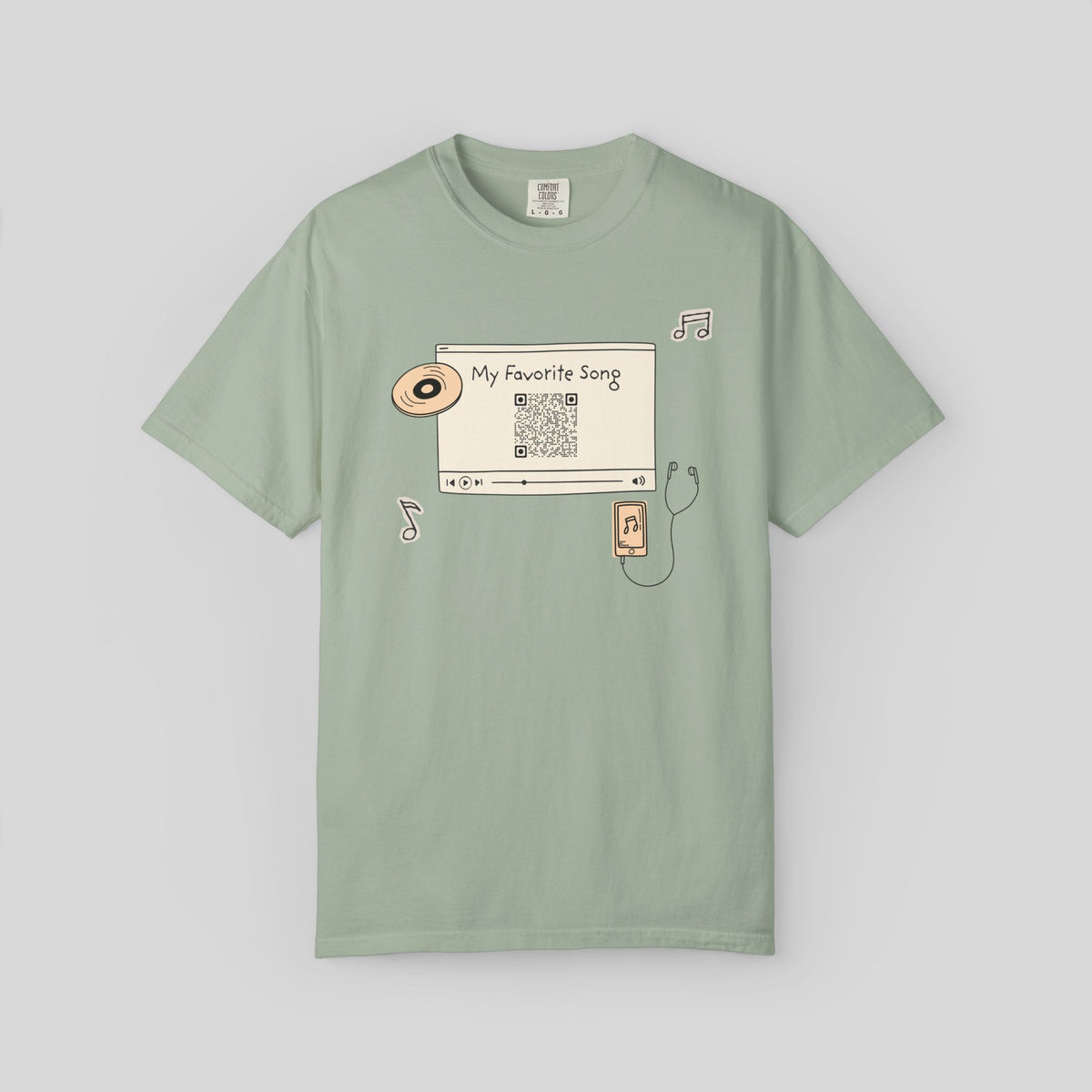 Custom Song QR Code Shirt