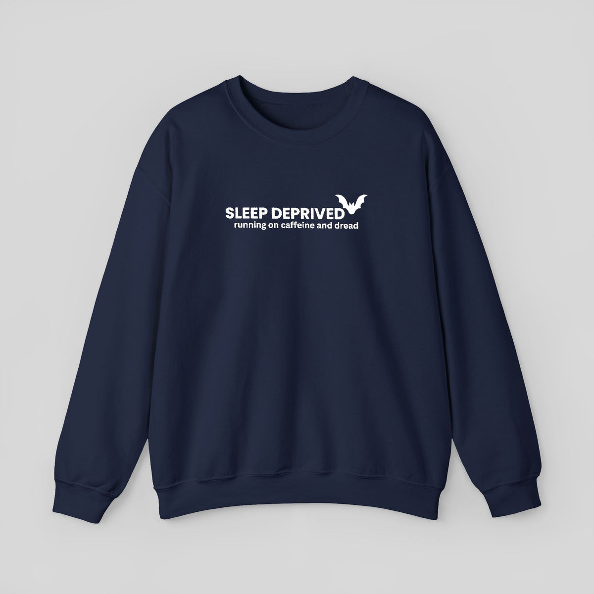 Sleep Deprived Bat sweatshirt | Cute Gothic Sleep Quote Crewneck