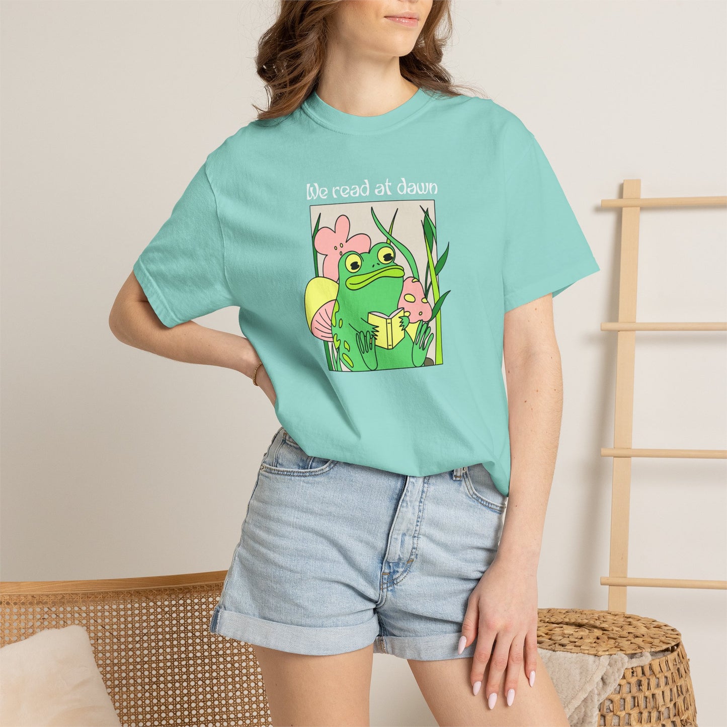 Comfort Colors  Book Lover Funny Frog Meme Tee Read At Dawn Book Lover Shirt Bookworm Gift Idea