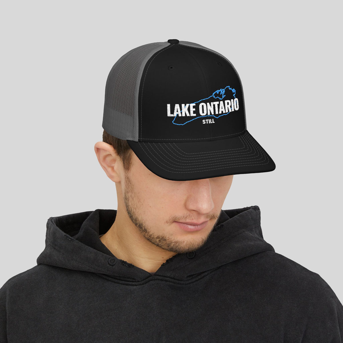 Lake Ontario Trucker Hat, Embroidered Lake Ontario Cap, Canadian Trucker Hat, Ontario Gift, Toronto Hat
