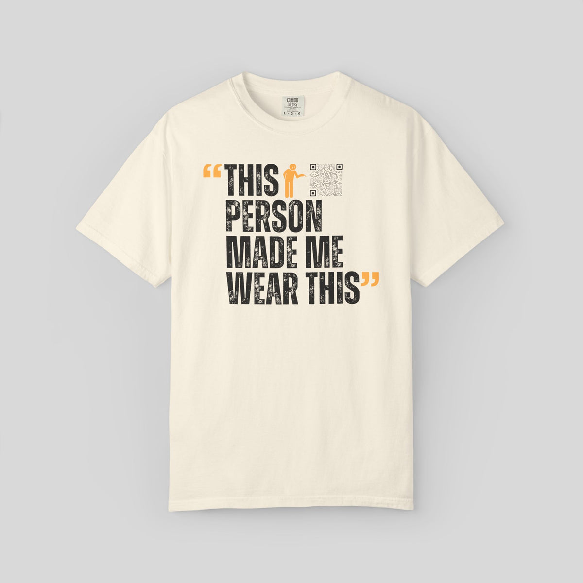 Custom Quote QR Code Shirt, Funny Stickman Meme Tee, Sarcastic Hidden Message T-Shirt, Personalized