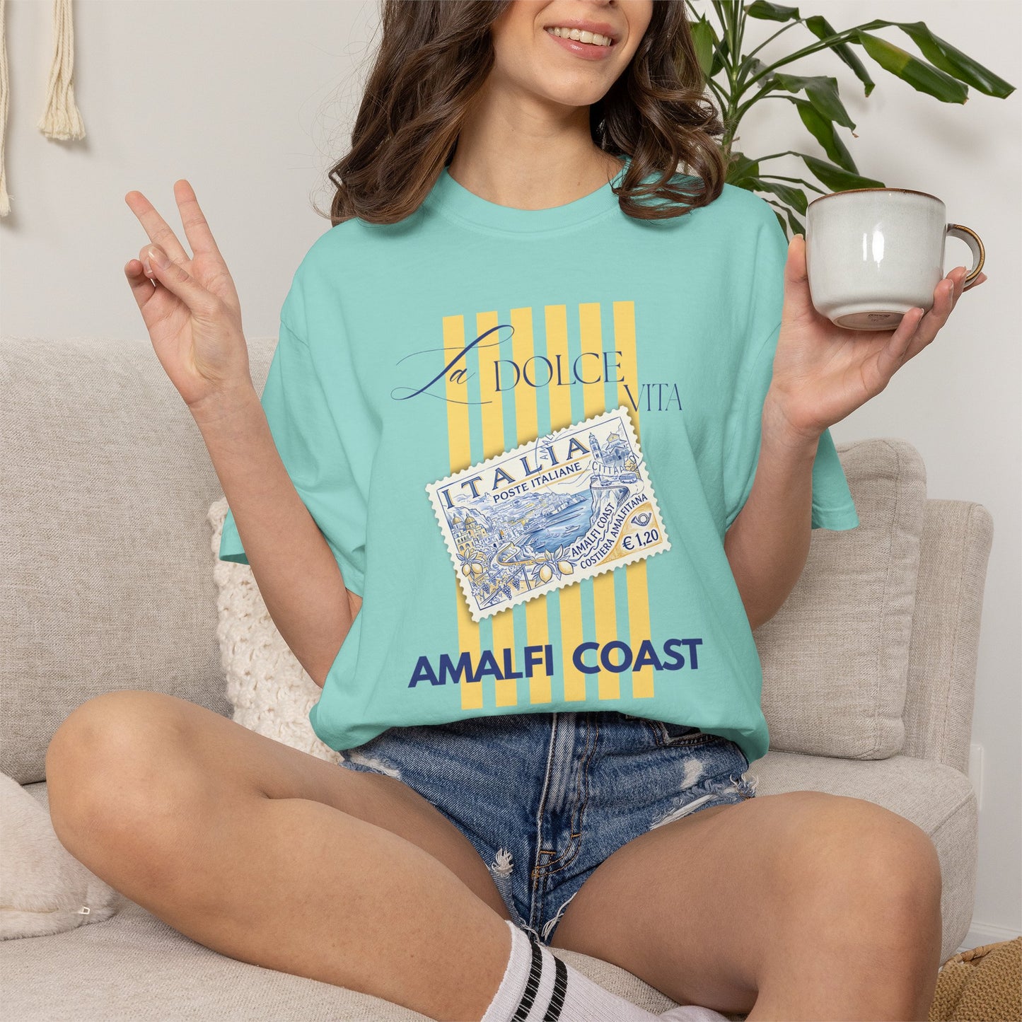Italian Summer Shirt La Dolce Vita Amalfi Coast Vatican Tee For Women Graphic Comfort ColorsT-Shirt