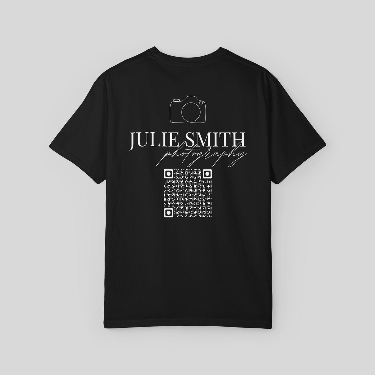 YCustom Photographer Shirt, Personalized Photography Business Tee,QR Code Camera Uniform