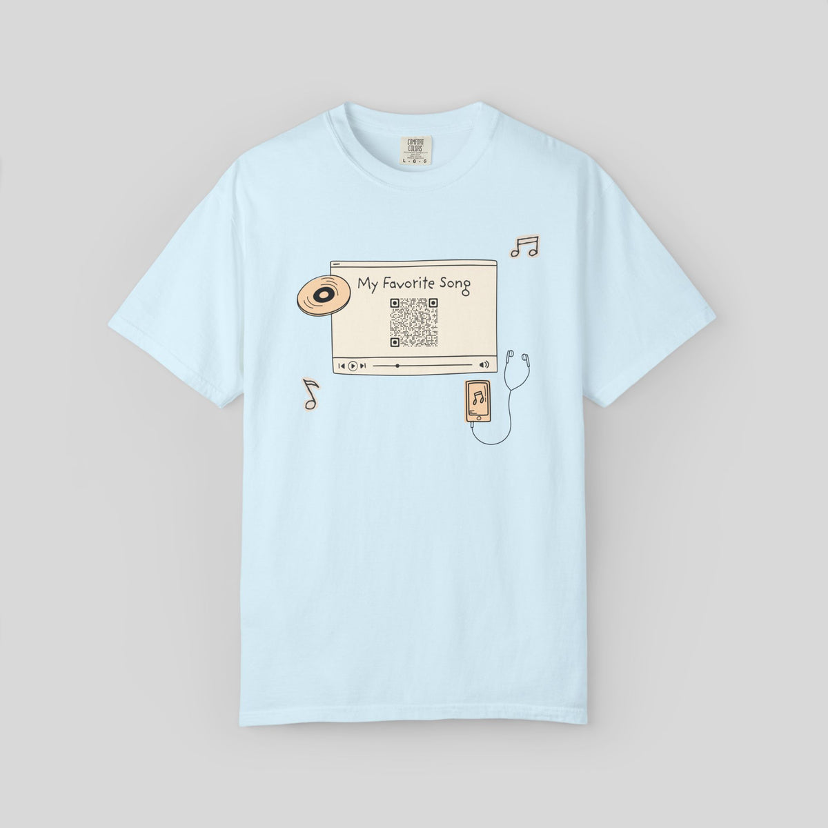 Custom Song QR Code Shirt