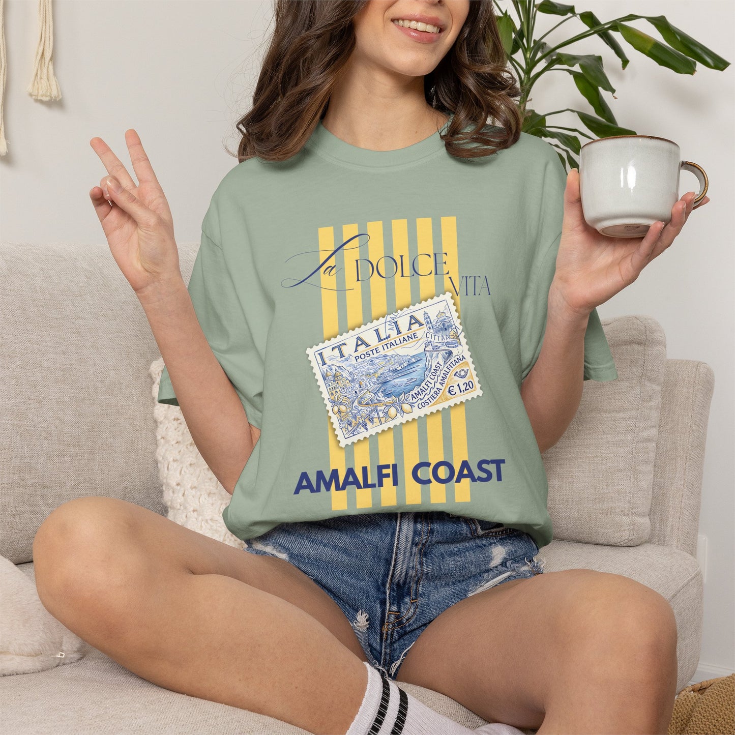Italian Summer Shirt La Dolce Vita Amalfi Coast Vatican Tee For Women Graphic Comfort ColorsT-Shirt
